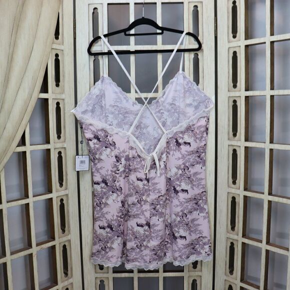 Laundry by Shelli Segal Pink Floral Gown Cami 3X - Picture 2 of 6